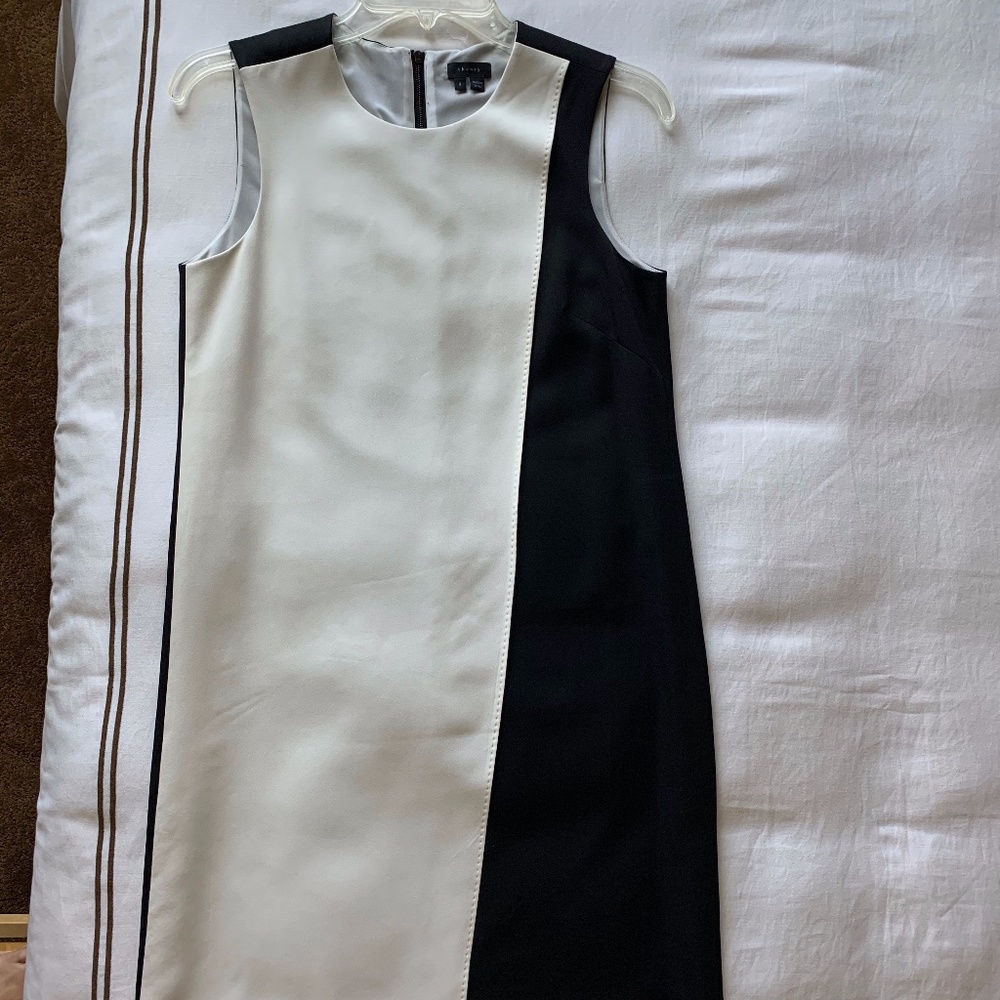 Theory Color Block Silk Sheath Dress